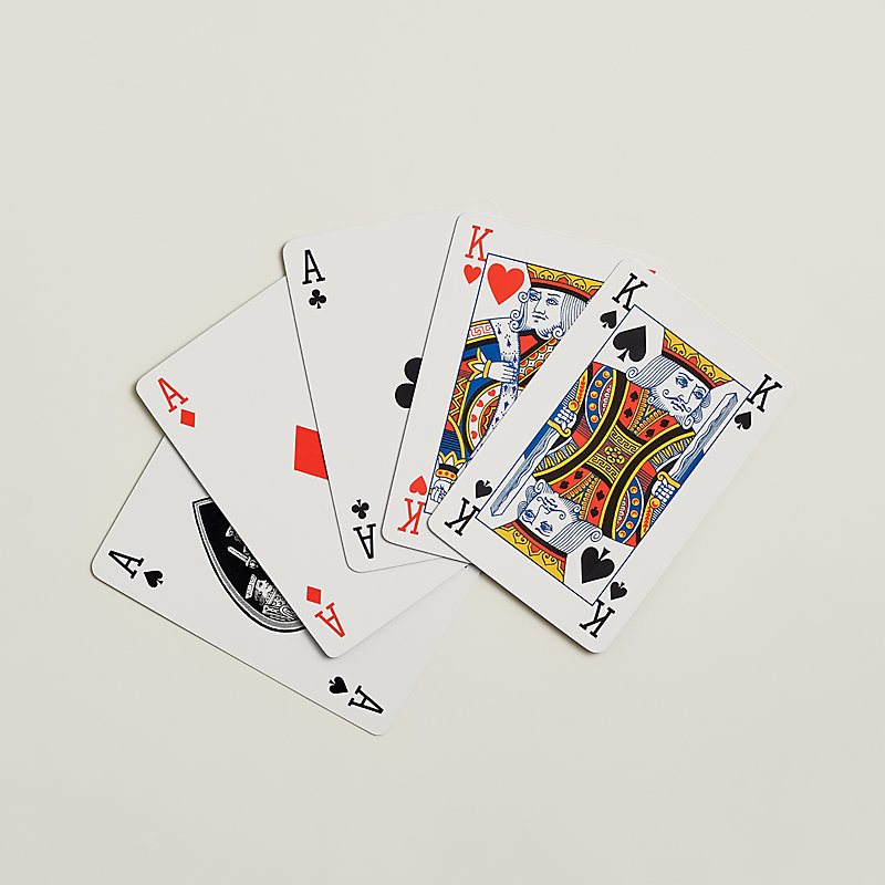Conjunto de dois jogos de cartas para Bridge Cheval Natté | Hermès